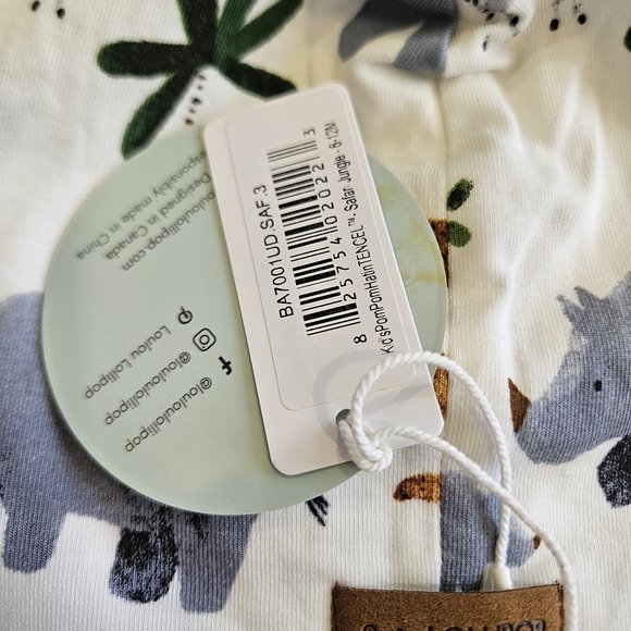 Kids Animal Print Hat with Pom Pom - Picture 2 of 5